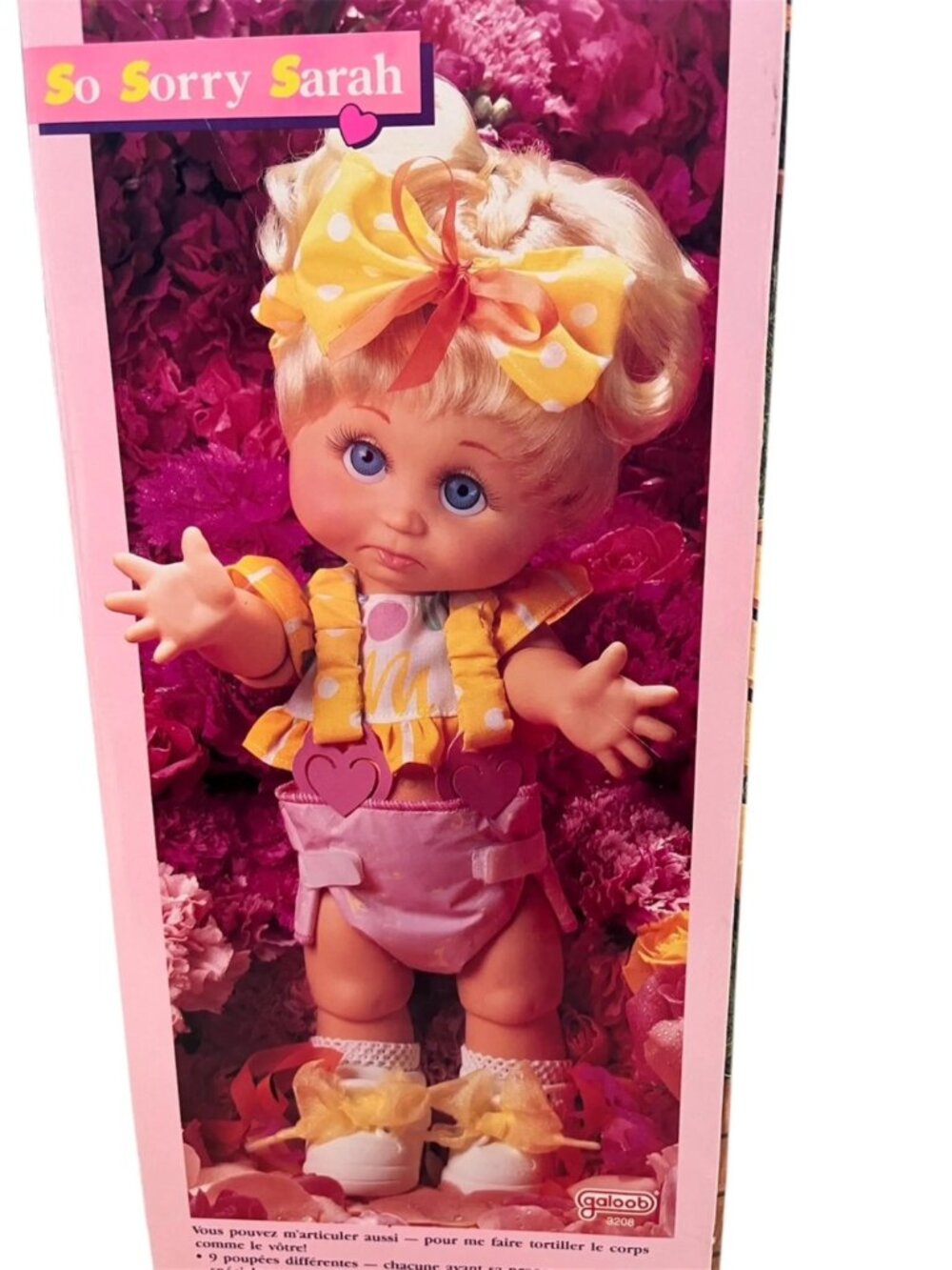 SARAH DOLL Baby Face #6 - Galoob Toys with Box - All Original Pouting Face 13" - Picture 5 of 10